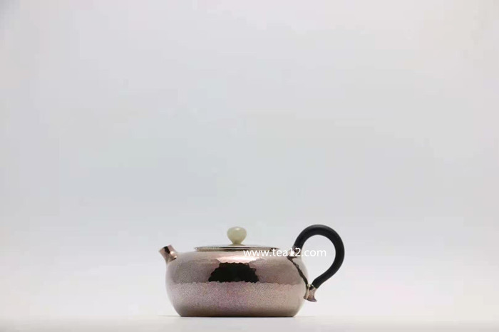 扁形泡茶银壶
